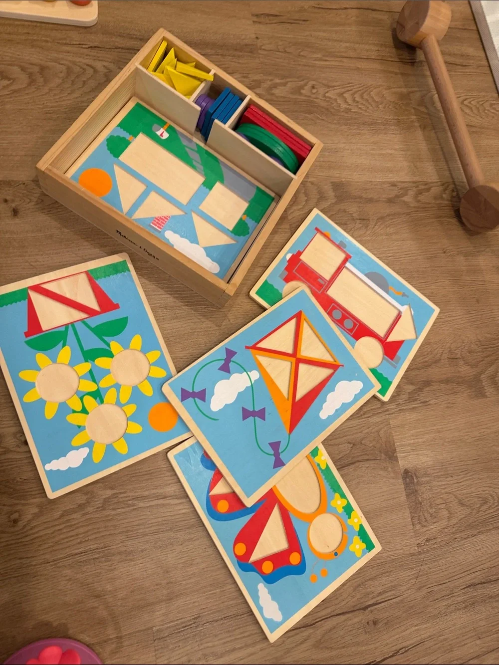 Kids Wooden Sensory Learning Toy Set - Multicolor